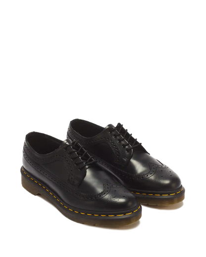 3989 Yellow Stitch Smooth Leather Brogue Shoes