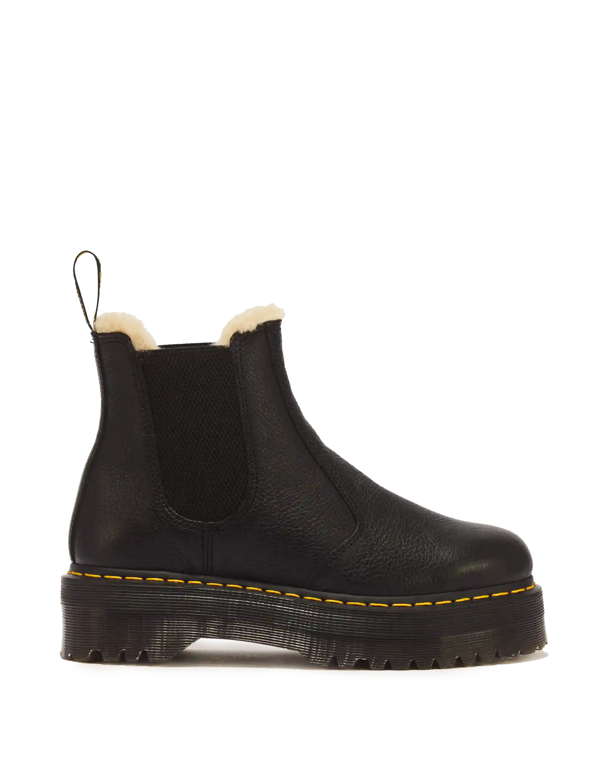 2976 Faux Fur Lined Platform Chelsea Boots