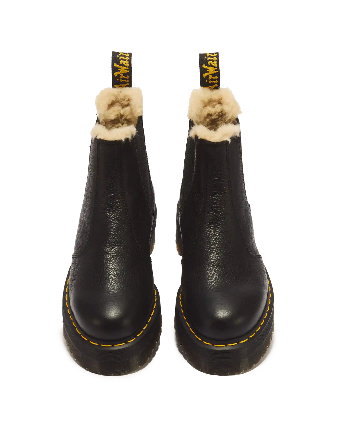 2976 Faux Fur Lined Platform Chelsea Boots