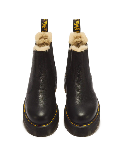 2976 Faux Fur Lined Platform Chelsea Boots