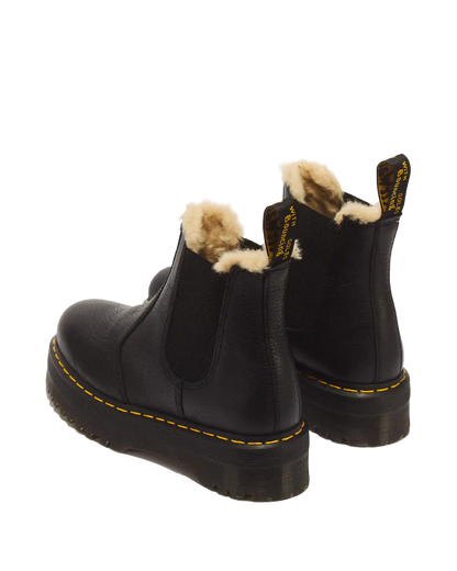 2976 Faux Fur Lined Platform Chelsea Boots