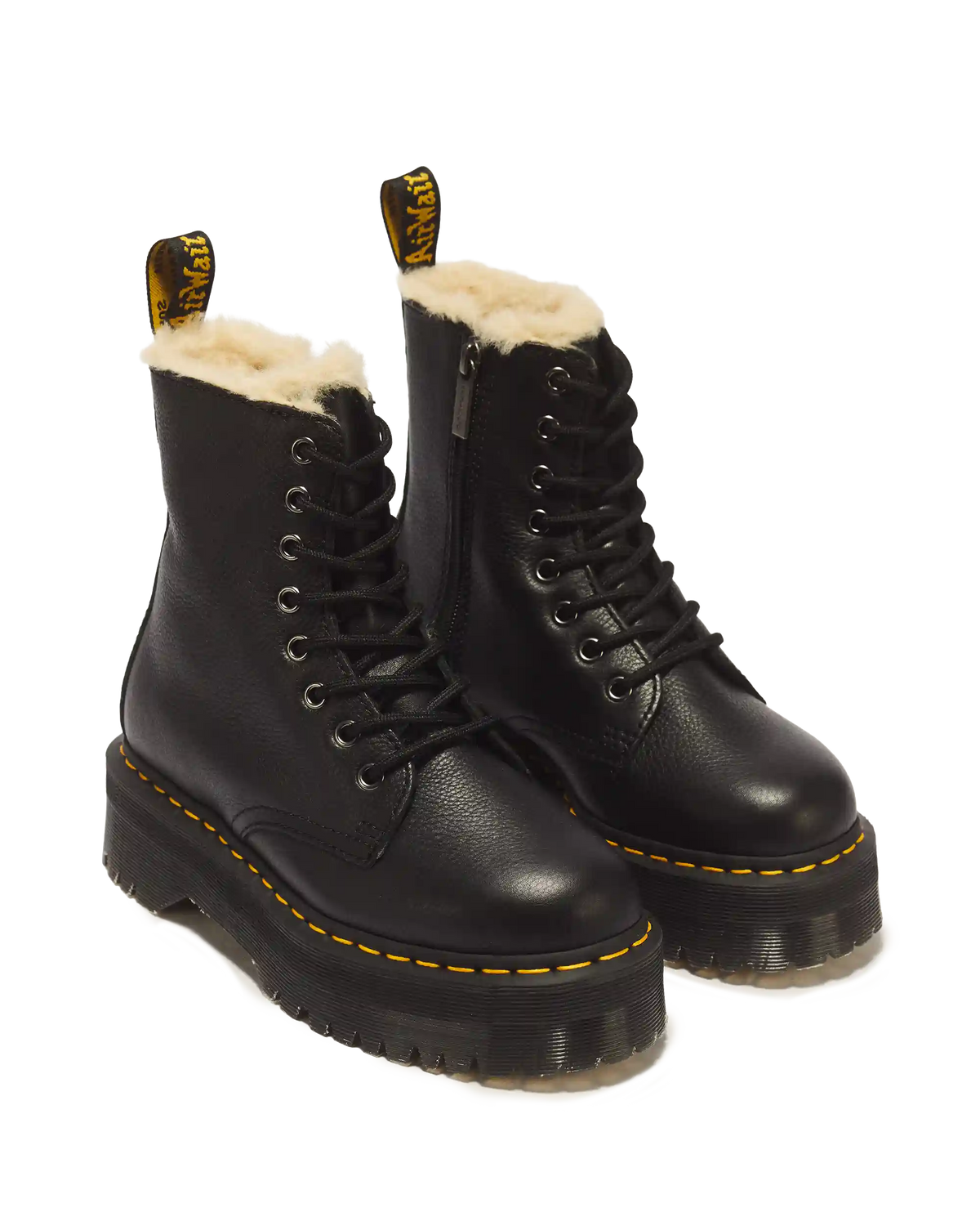 Jadon Boot Leather Faux Fur Lined Platforms