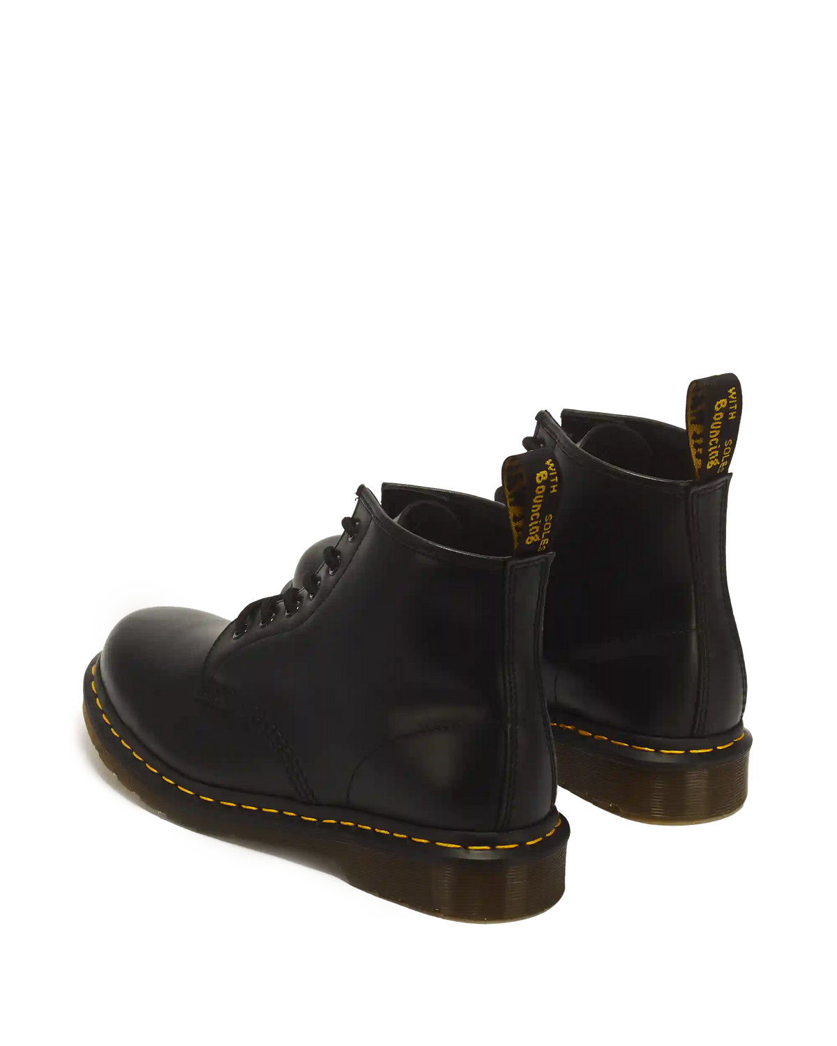 101 Yellow Stitch Smooth Leather Ankle Boots