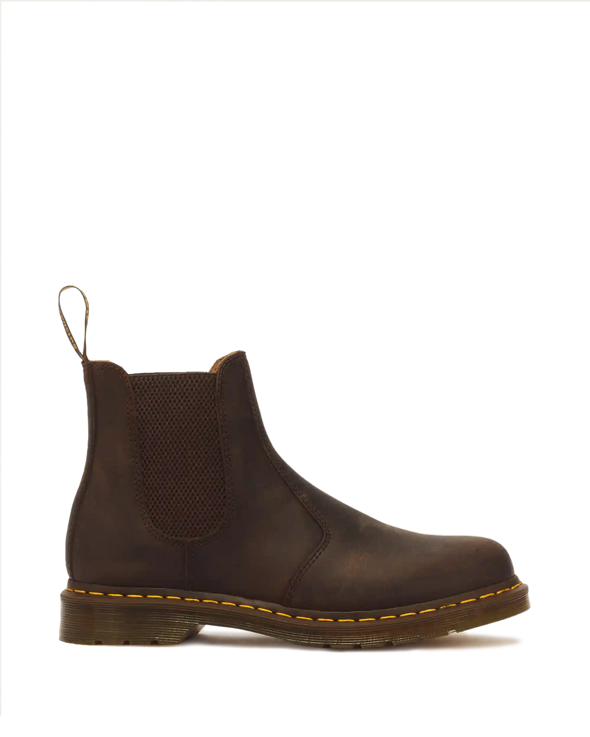 2976 Yellow Stitch Crazy Horse Leather Chelsea Boots