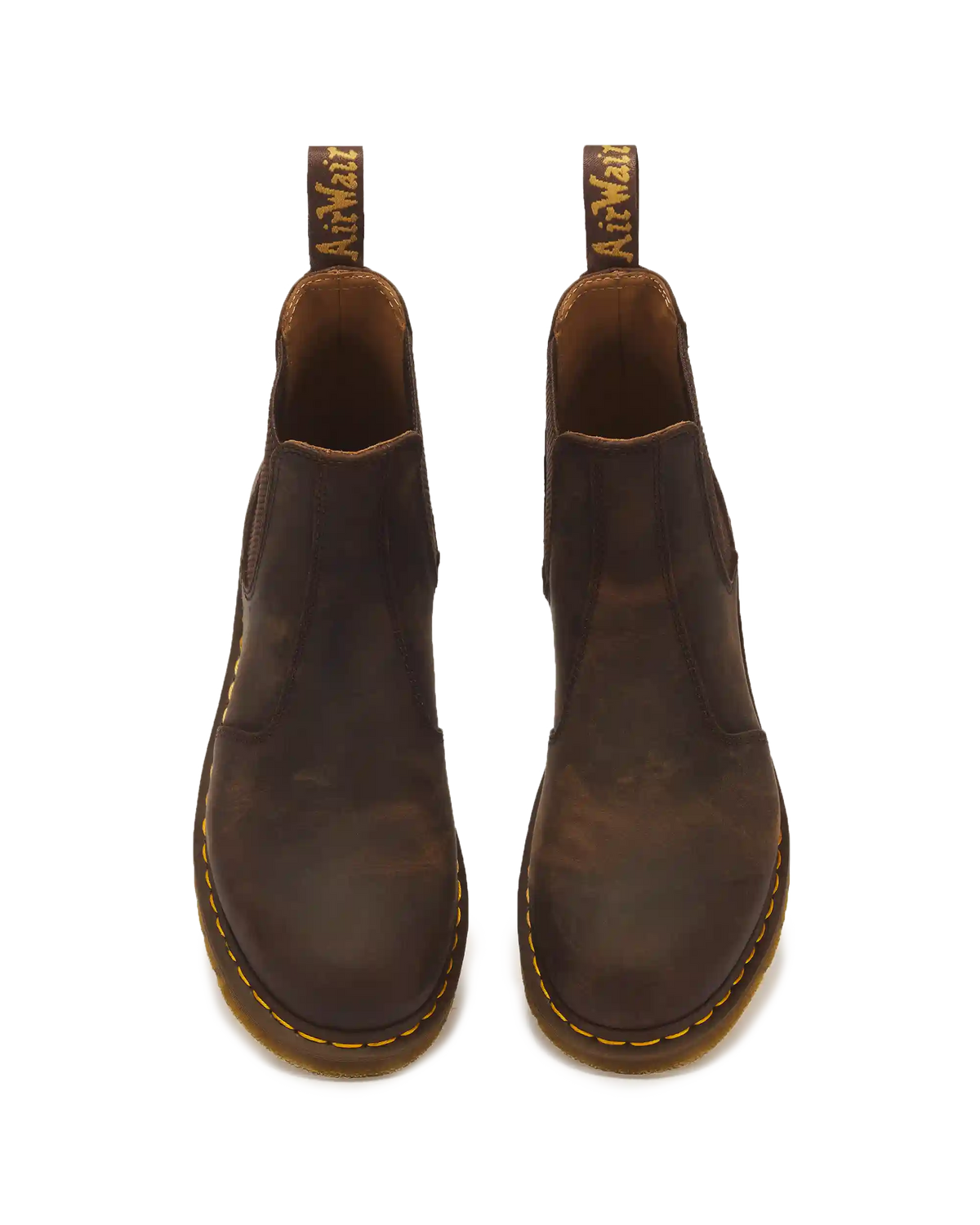 2976 Yellow Stitch Crazy Horse Leather Chelsea Boots
