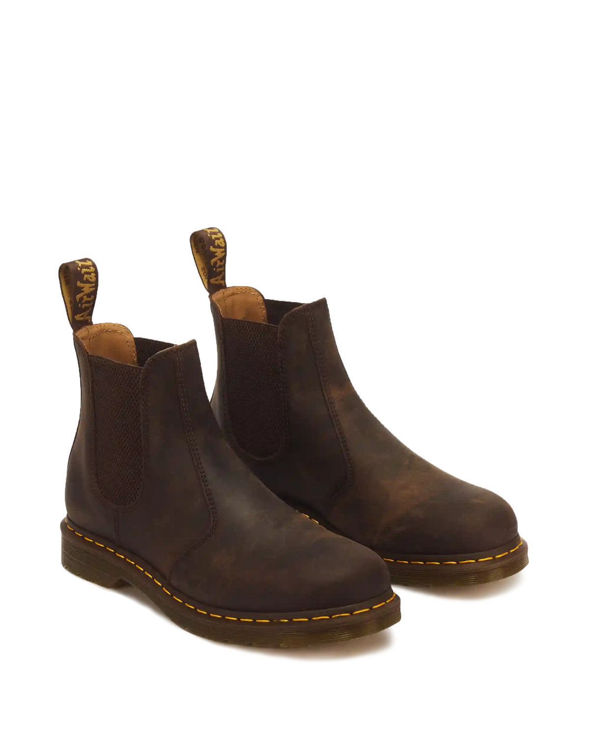 2976 Yellow Stitch Crazy Horse Leather Chelsea Boots