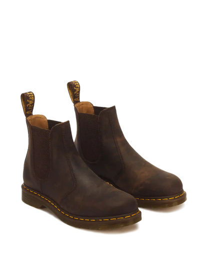 2976 Yellow Stitch Crazy Horse Leather Chelsea Boots