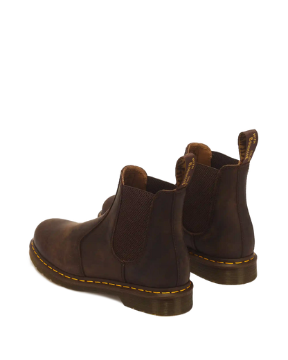 2976 Yellow Stitch Crazy Horse Leather Chelsea Boots