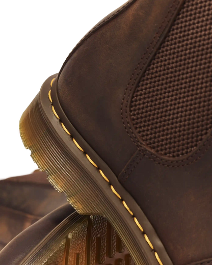 2976 Yellow Stitch Crazy Horse Leather Chelsea Boots