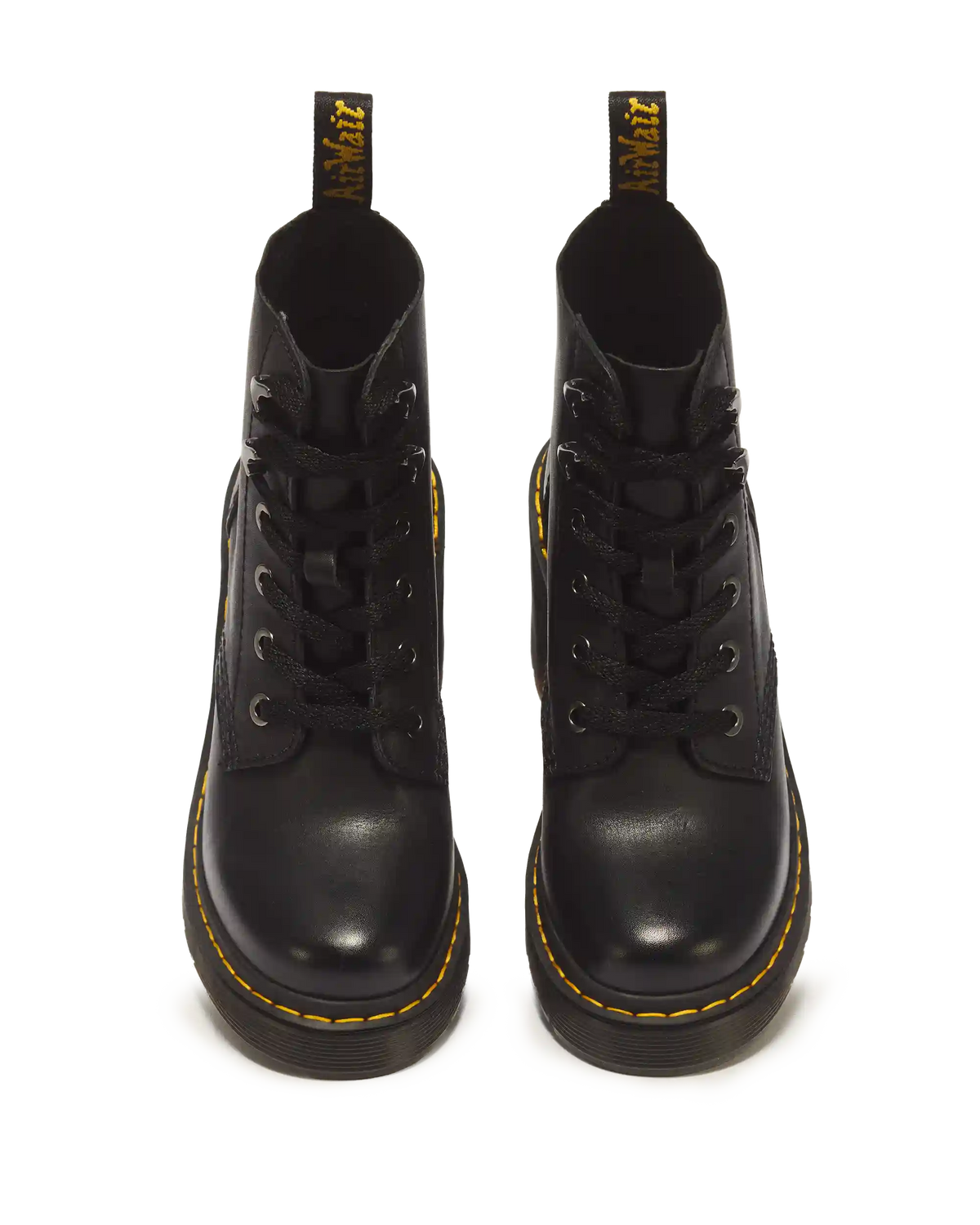Jesy Sendal Leather Lace Up Flared Heel Boots