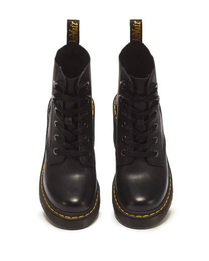 Jesy Sendal Leather Lace Up Flared Heel Boots