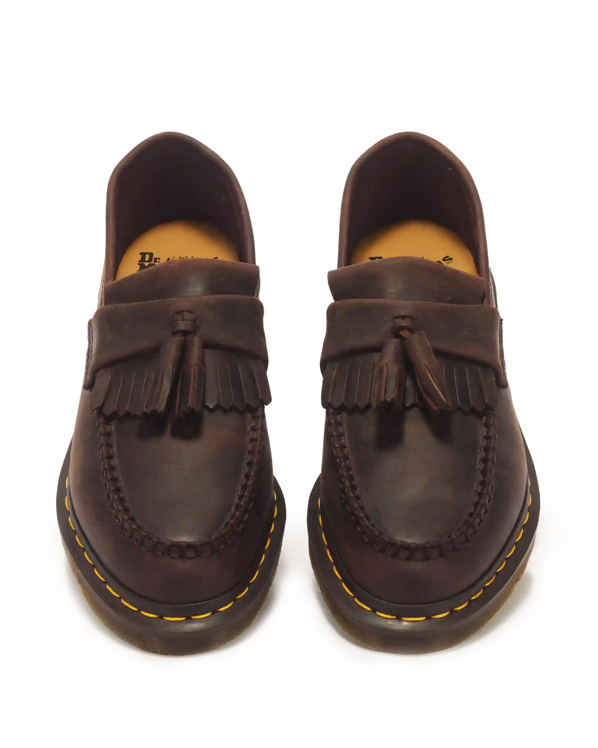 Adrian Crazy Horse Leather Tassel Loafers