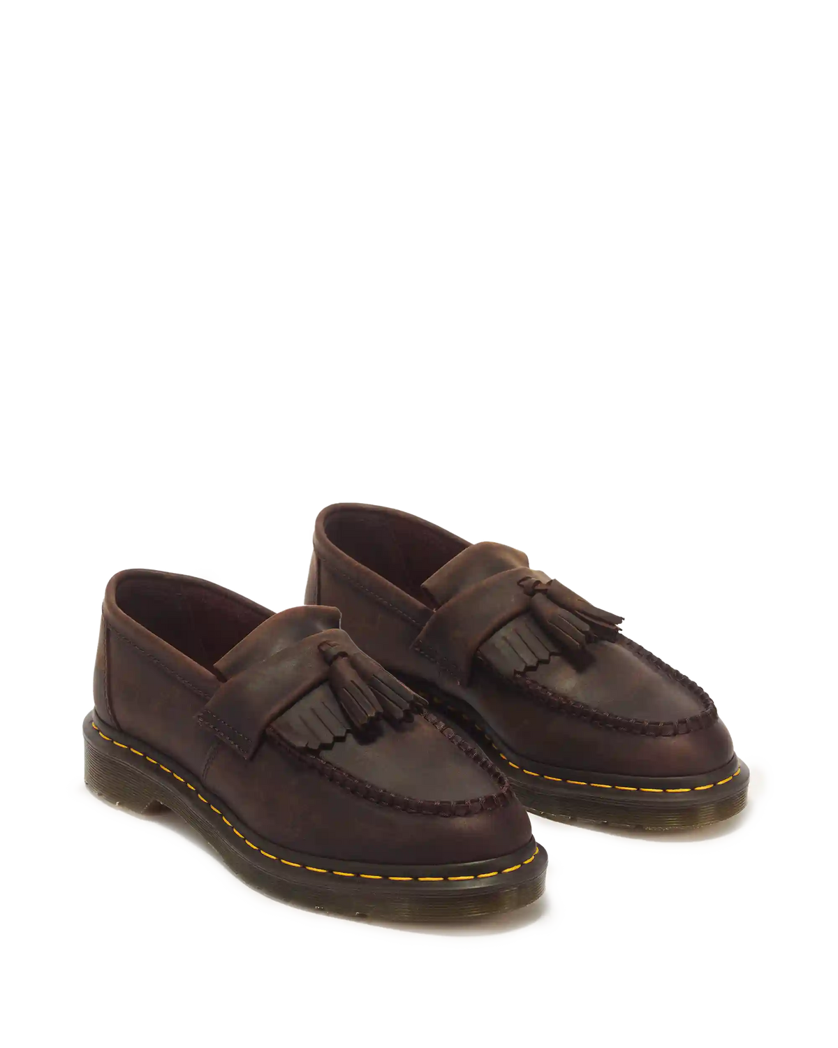 Adrian Crazy Horse Leather Tassel Loafers
