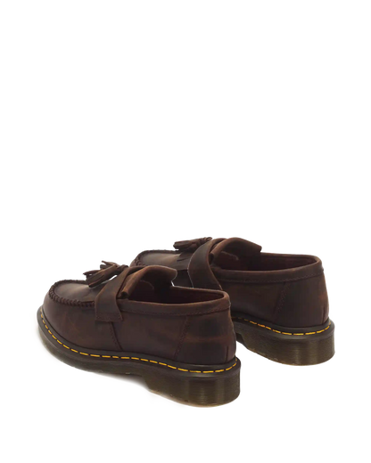 Adrian Crazy Horse Leather Tassel Loafers