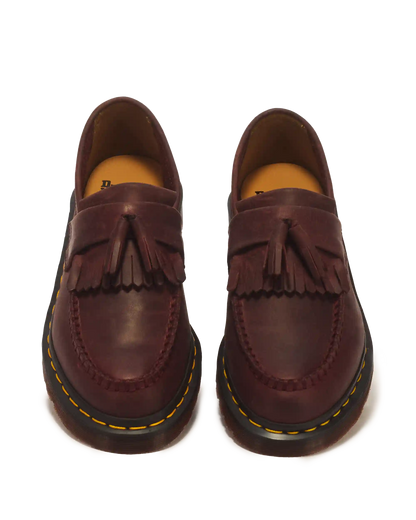 Adrian Crazy Horse Leather Tassel Loafers