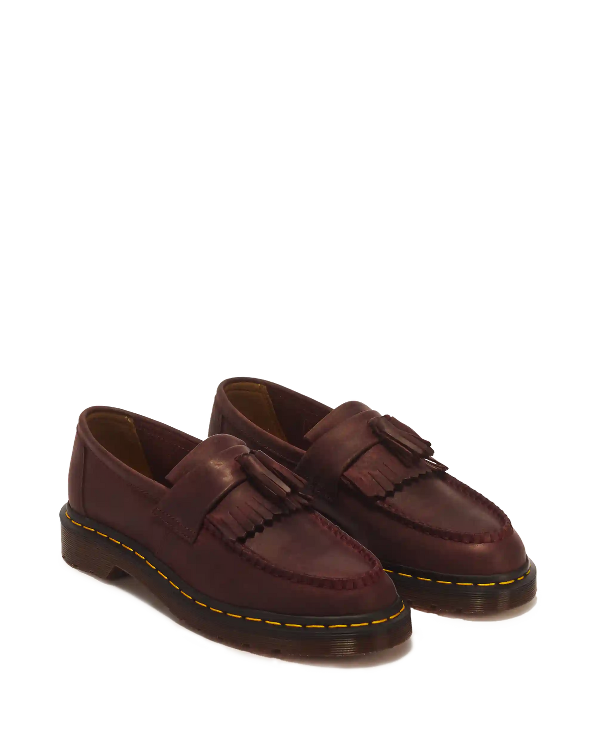 Adrian Crazy Horse Leather Tassel Loafers