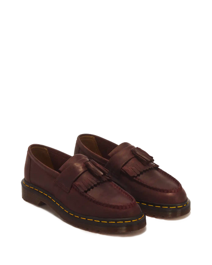 Adrian Crazy Horse Leather Tassel Loafers
