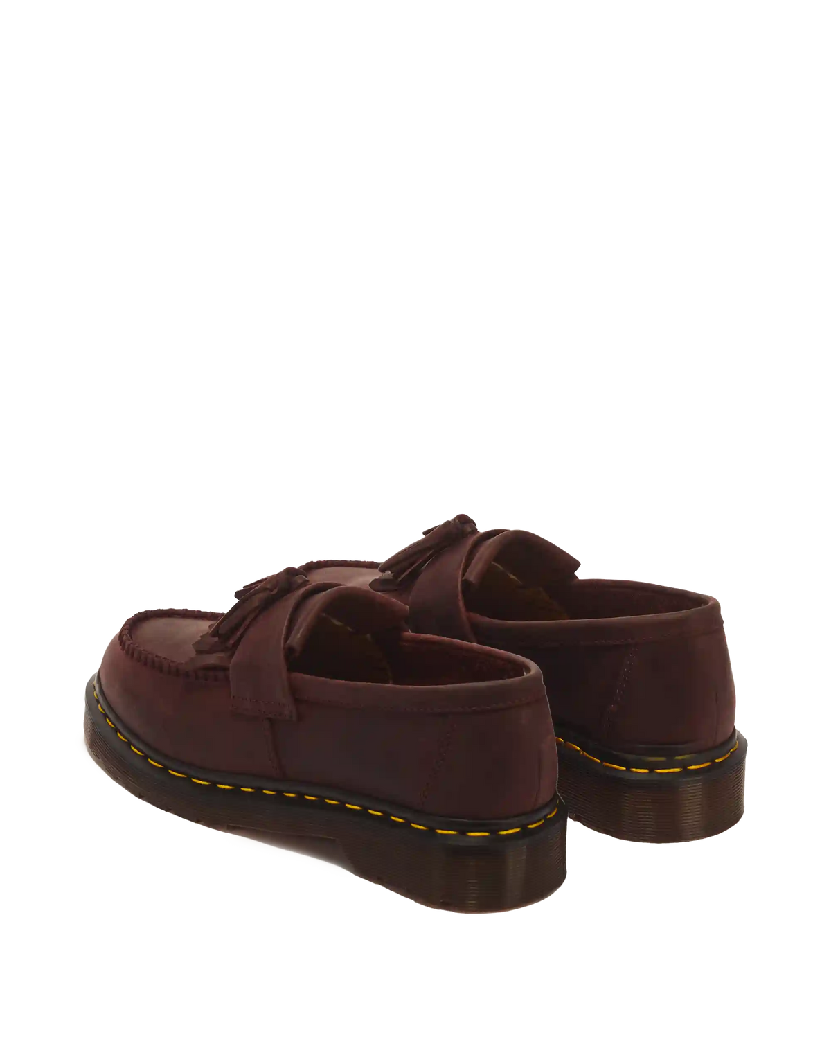 Adrian Crazy Horse Leather Tassel Loafers