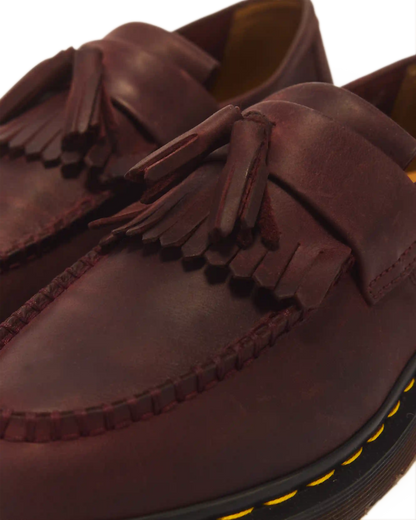 Adrian Crazy Horse Leather Tassel Loafers