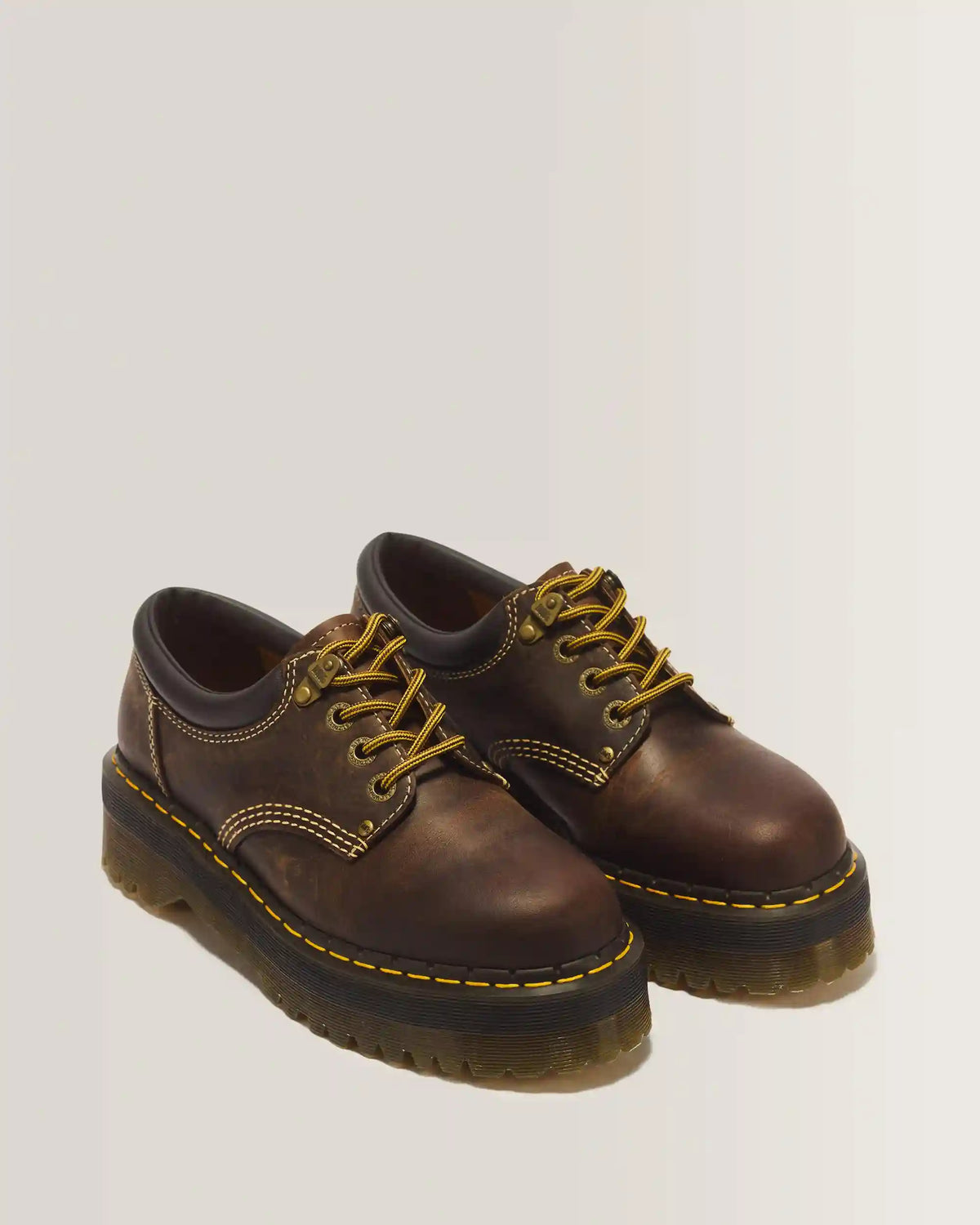 8053 Arc Crazy Horse Leather Platform Casual Shoes