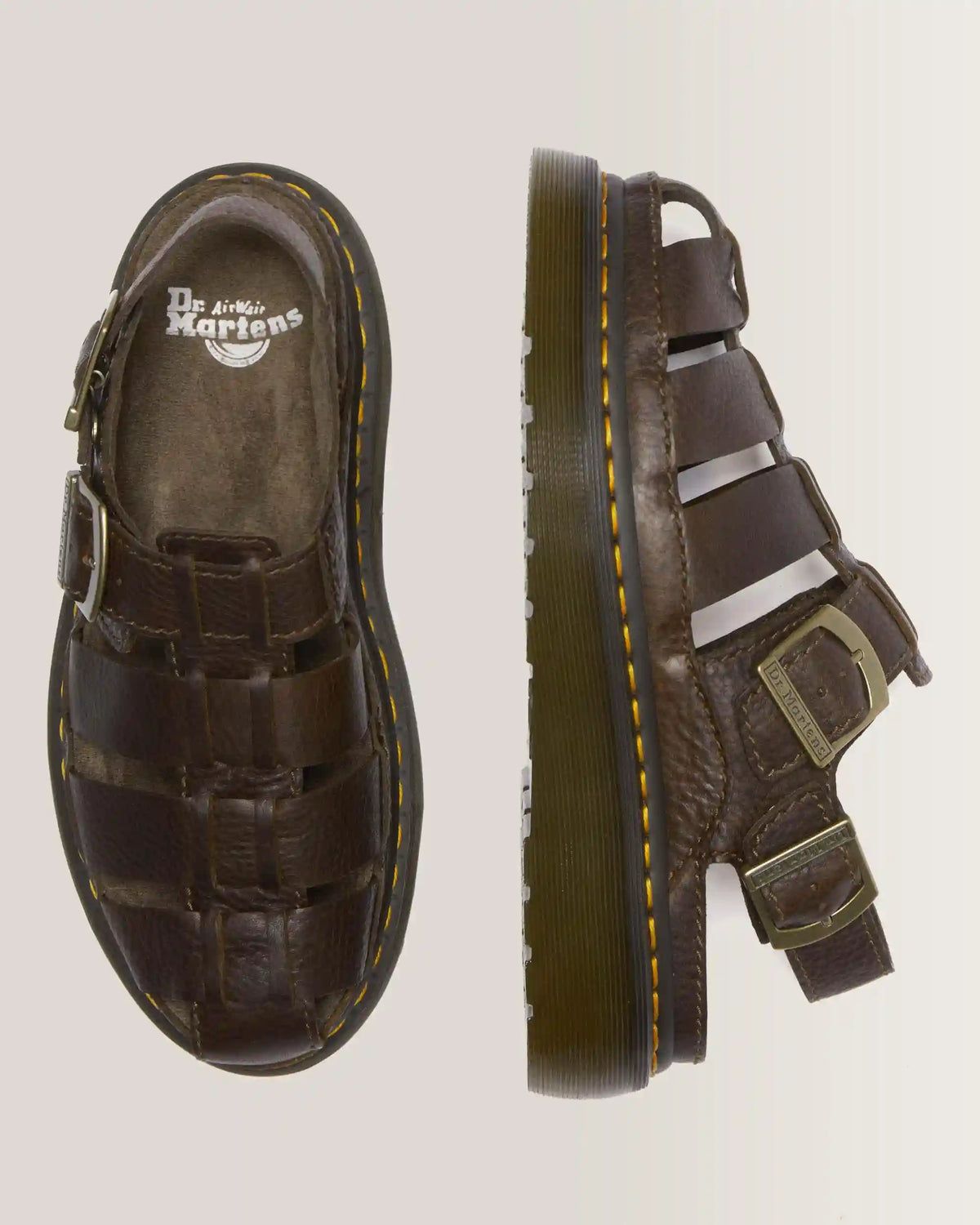 Wrenlie Grizzly Leather Fisherman Sandals
