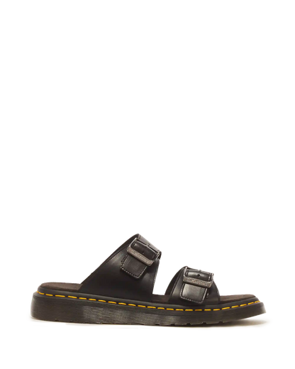 Josef Analine Leather Buckle Slide Sandals