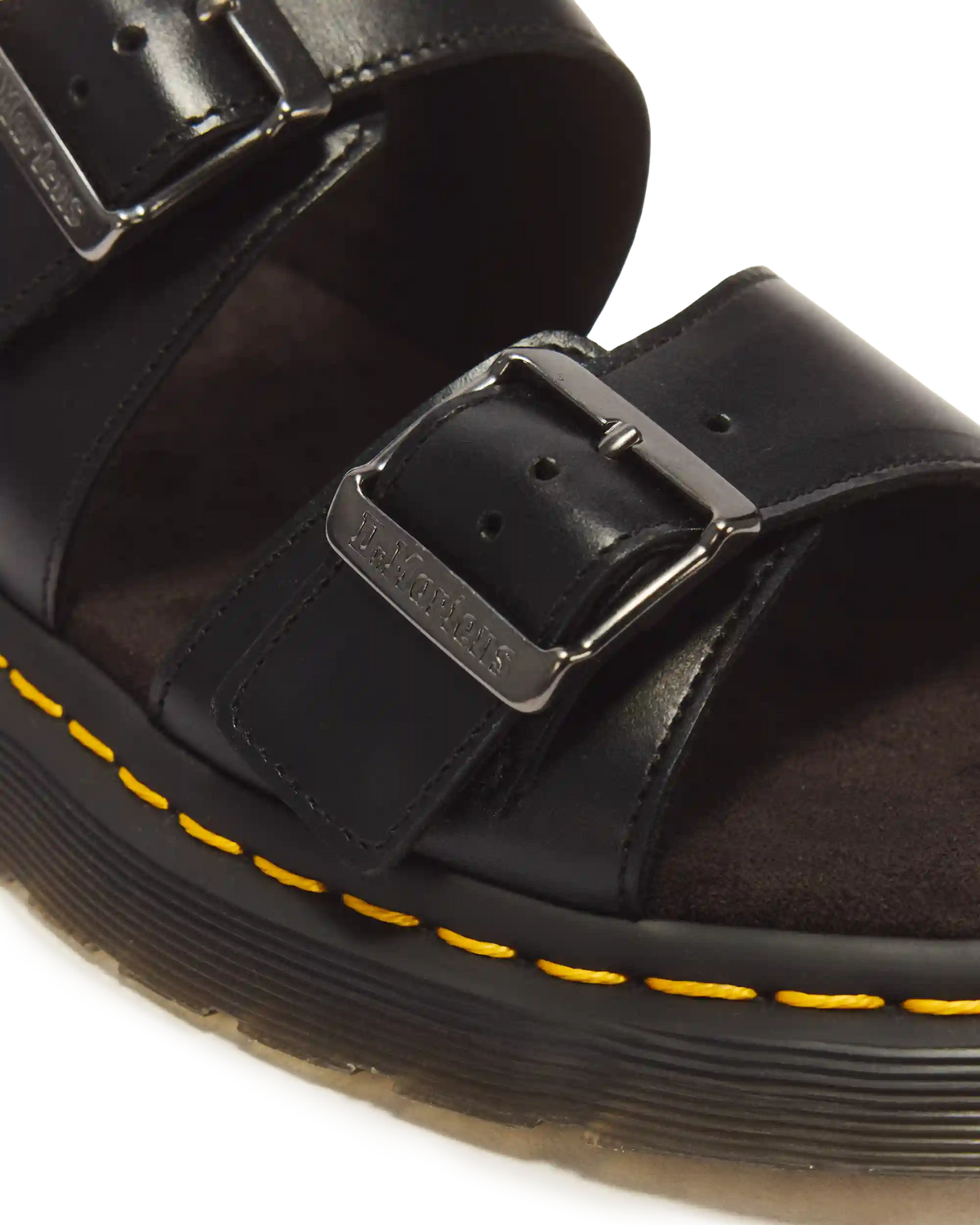 Josef Analine Leather Buckle Slide Sandals