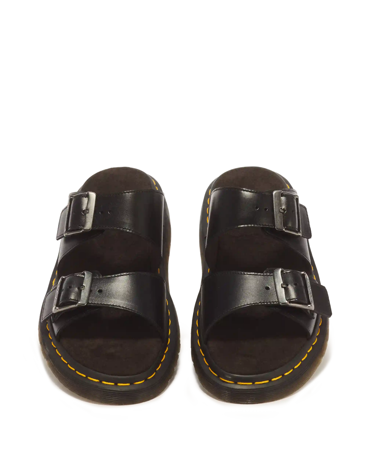 Josef Analine Leather Buckle Slide Sandals