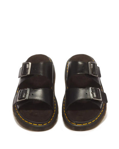 Josef Analine Leather Buckle Slide Sandals