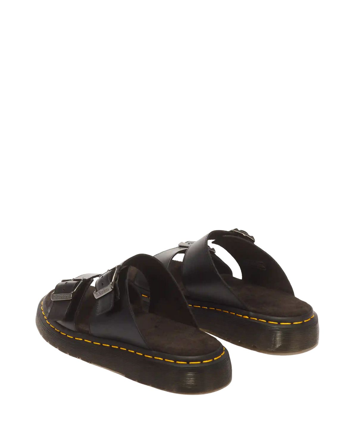 Josef Analine Leather Buckle Slide Sandals