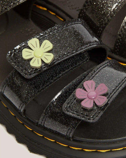 Junior Klaire Coated Glitter Velcro Sandals