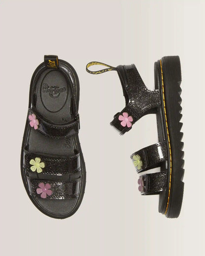 Junior Klaire Coated Glitter Velcro Sandals