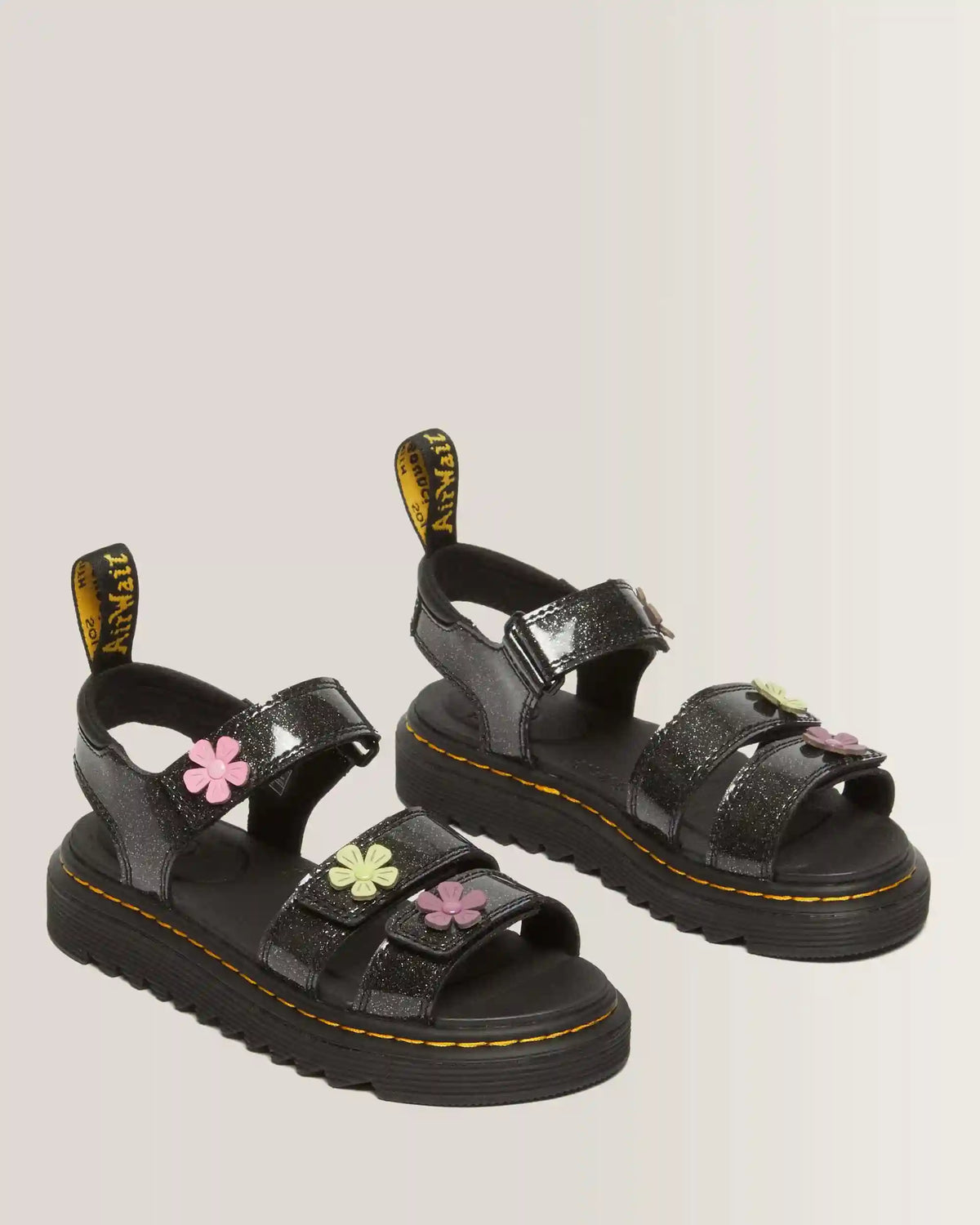 Junior Klaire Coated Glitter Velcro Sandals