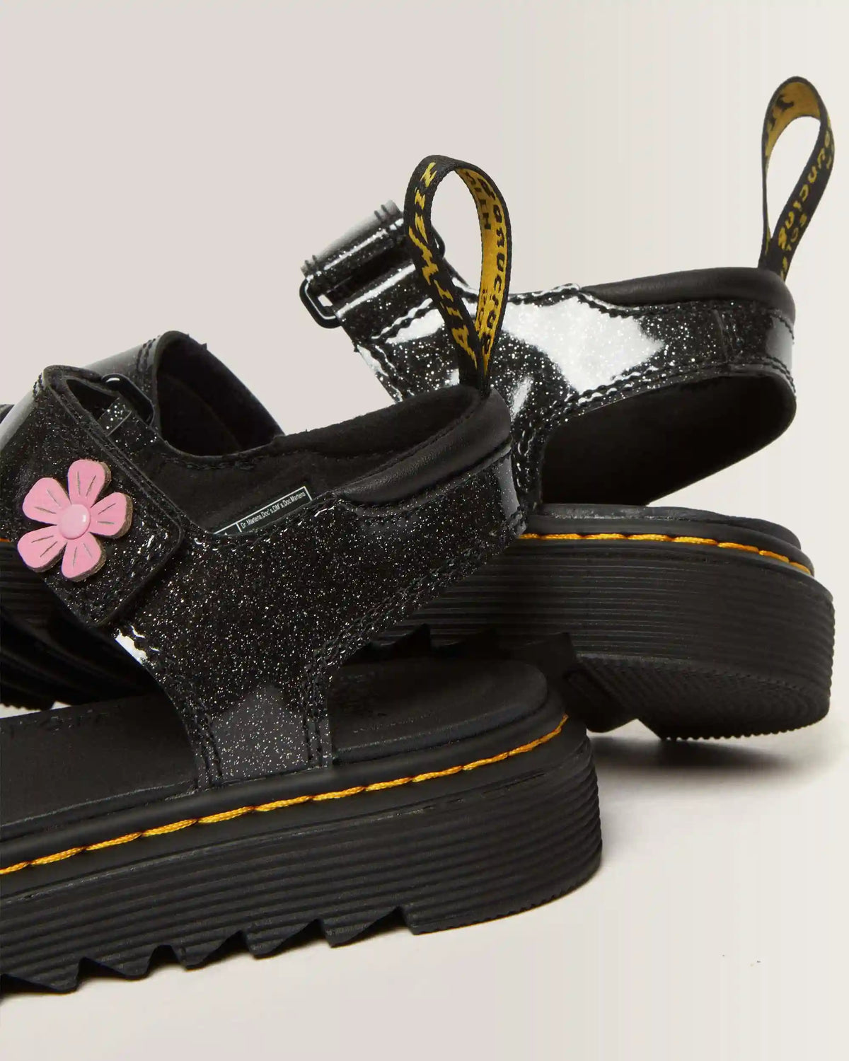 Junior Klaire Coated Glitter Velcro Sandals