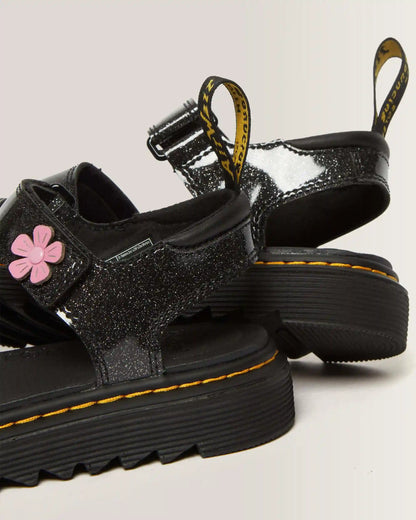 Junior Klaire Coated Glitter Velcro Sandals
