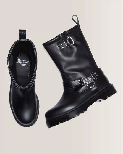Anistone Hi Leather Biker Boots