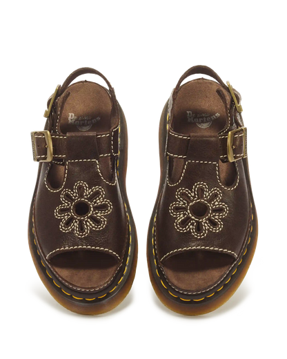 Dunnet Flower Full Grain Leather Sandals