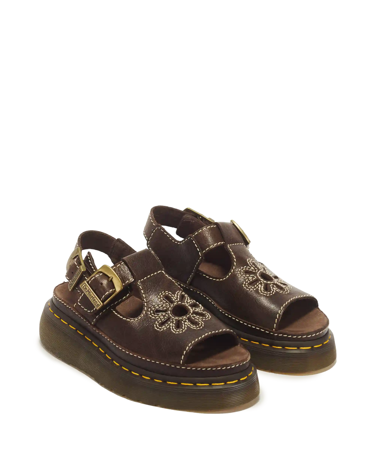 Dunnet Flower Full Grain Leather Sandals
