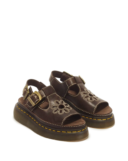 Dunnet Flower Full Grain Leather Sandals