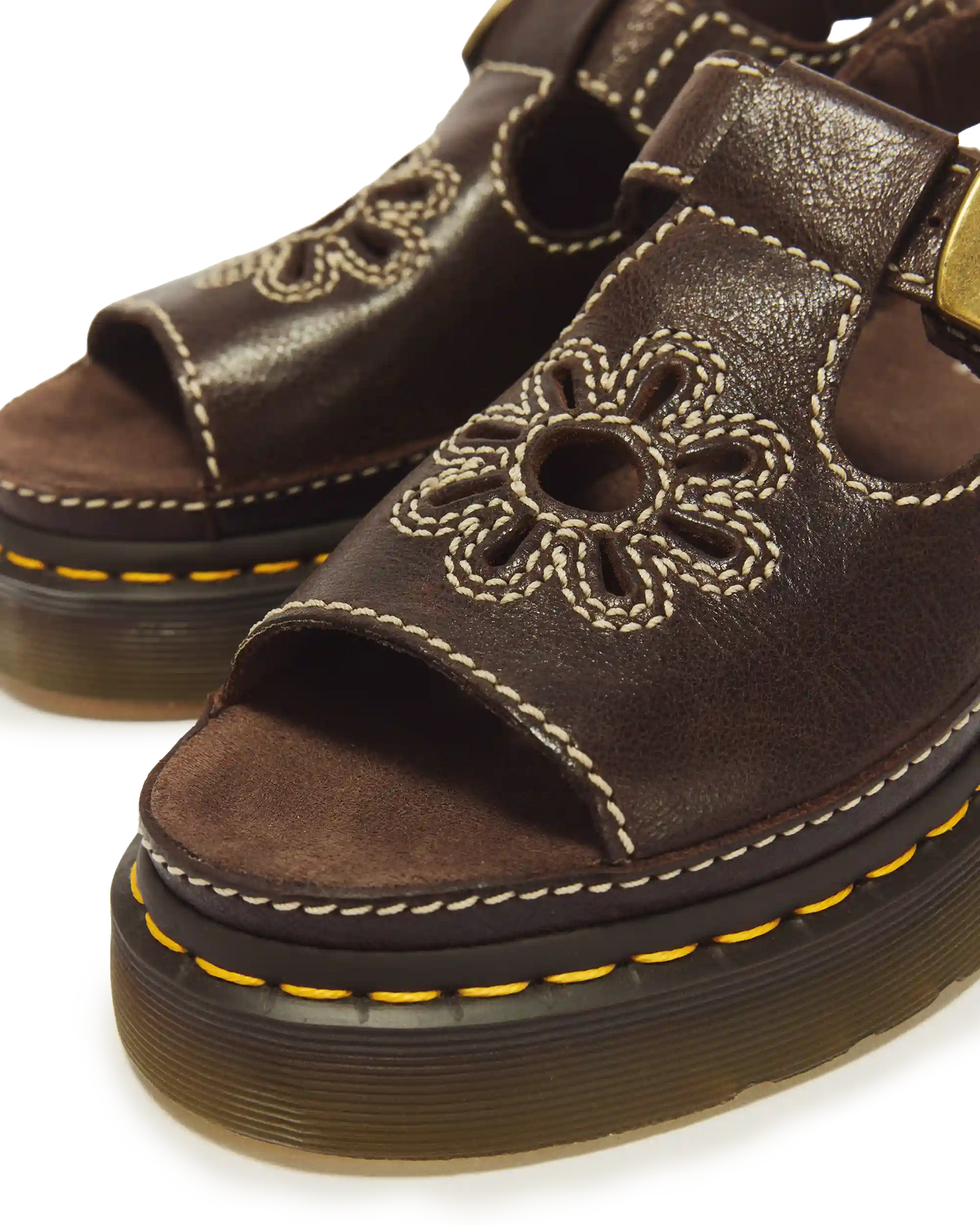 Dunnet Flower Full Grain Leather Sandals