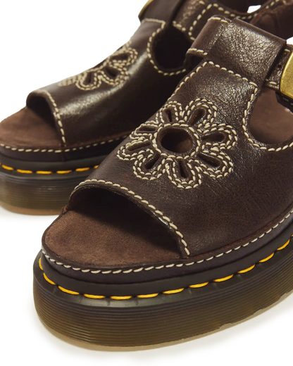 Dunnet Flower Full Grain Leather Sandals