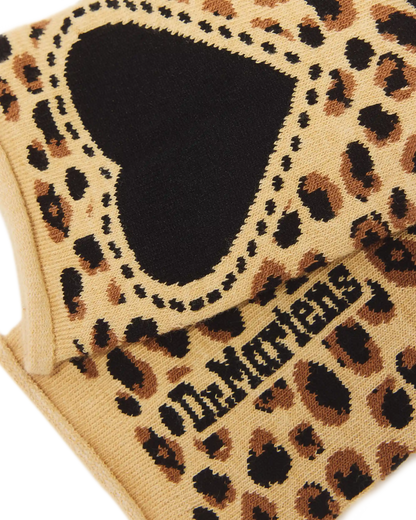 Leopard Heart Cotton Blend Socks