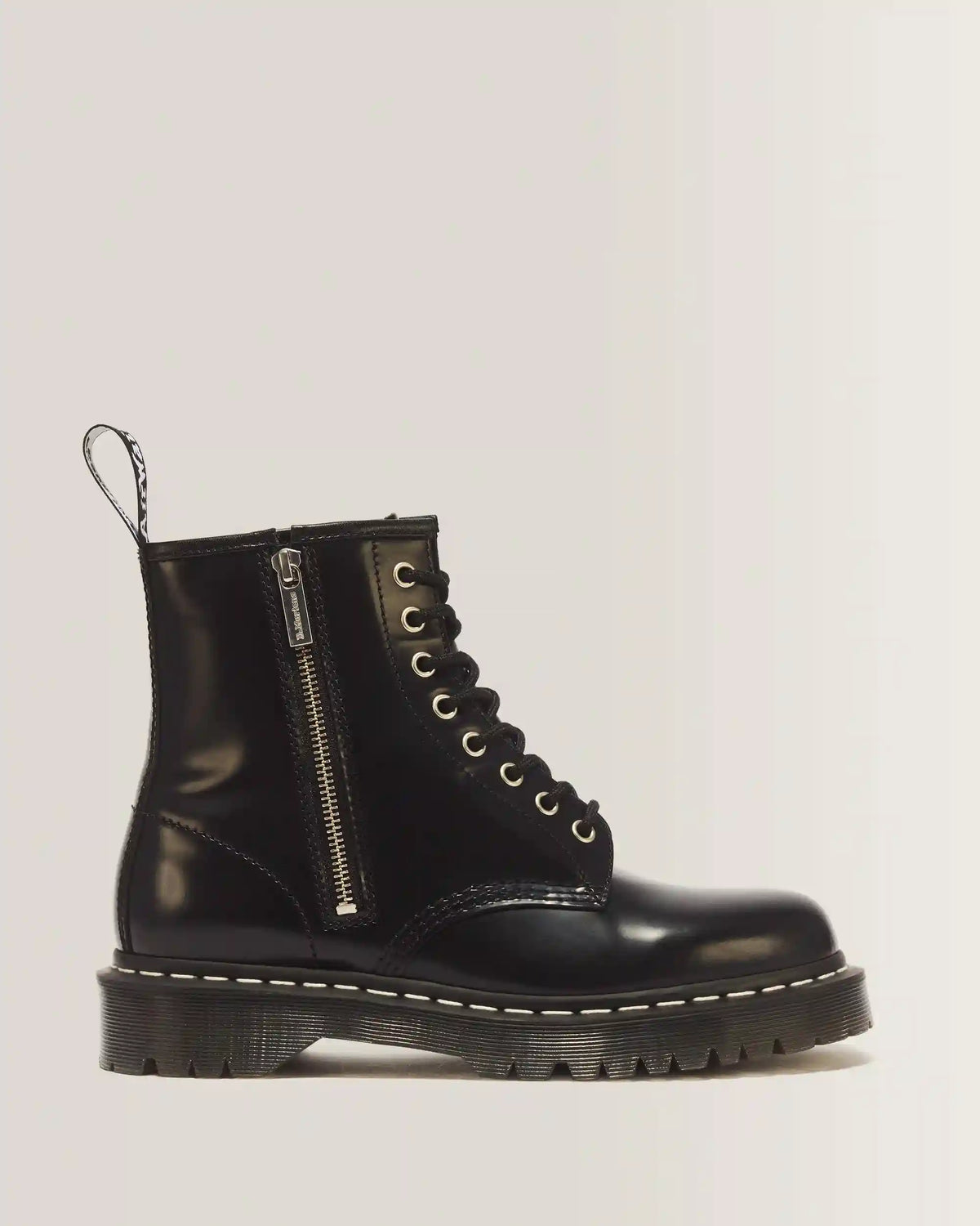1460 Lace and Zip Smooth leather Boots