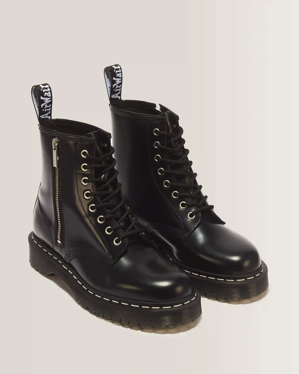 1460 Lace and Zip Smooth leather Boots