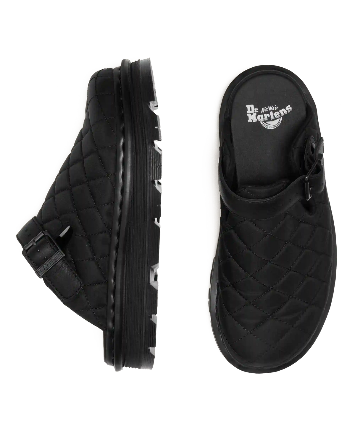Zebzag Quilted Canvas Platform Mules