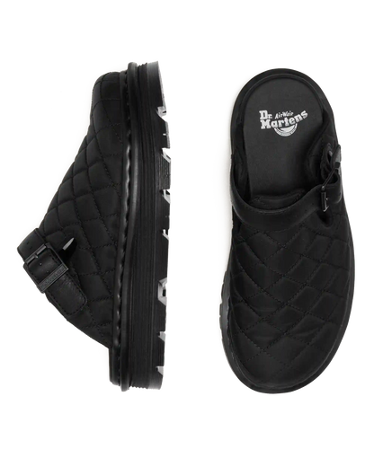 Zebzag Quilted Canvas Platform Mules
