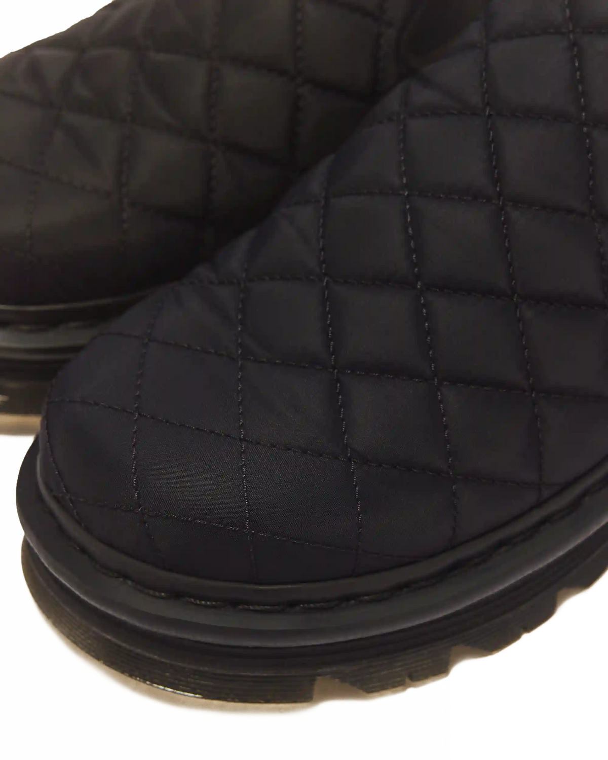 Zebzag Quilted Canvas Platform Mules