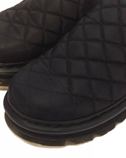 Zebzag Quilted Canvas Platform Mules