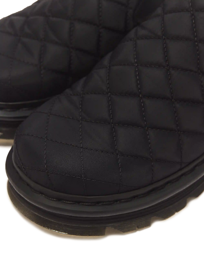 Zebzag Quilted Canvas Platform Mules