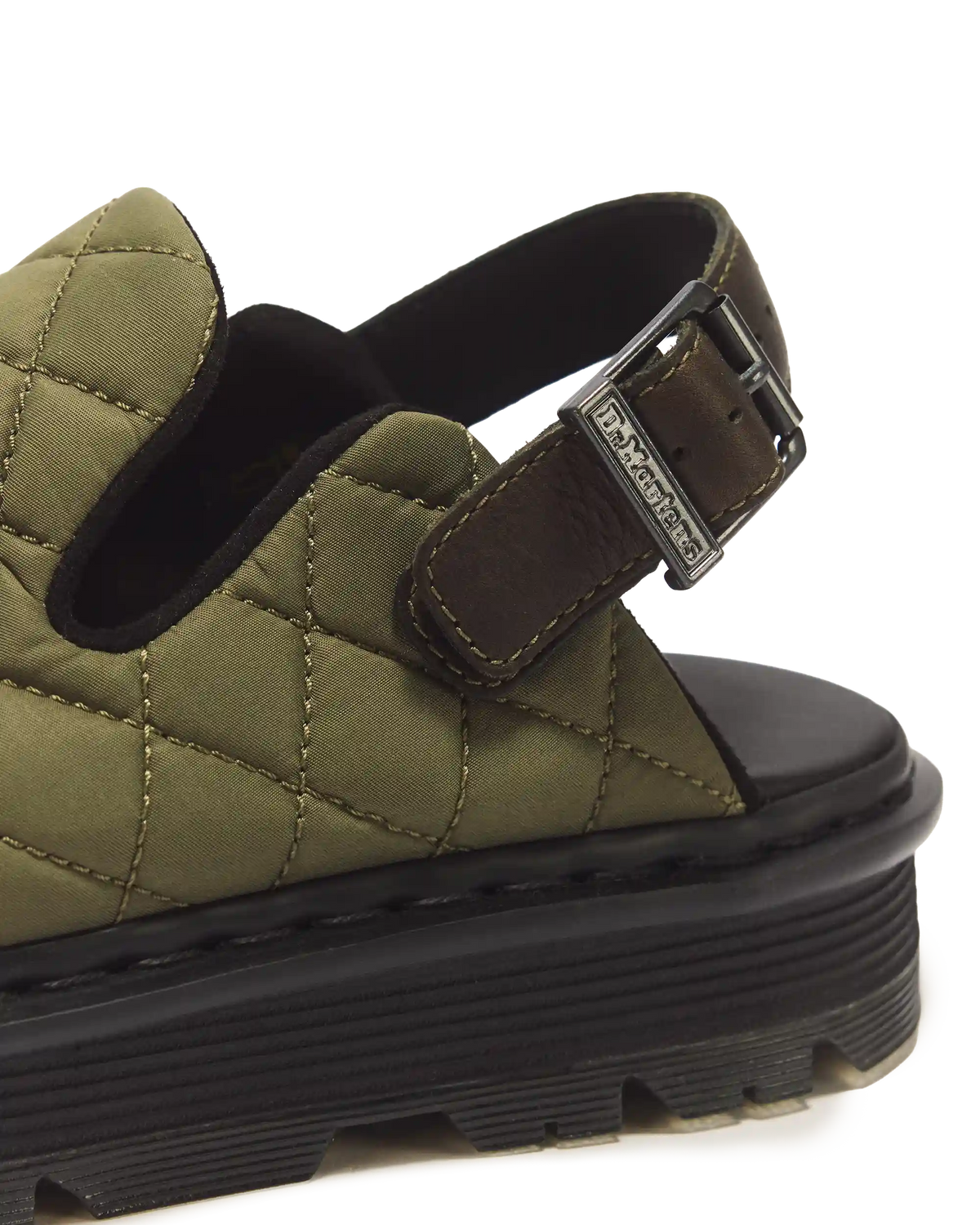 Zebzag Quilted Canvas Platform Mules